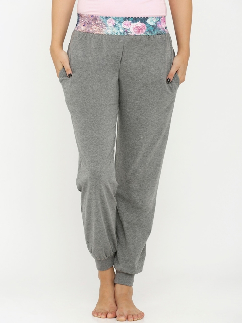 

Heart 2 Heart Women Grey Melange Solid Joggers
