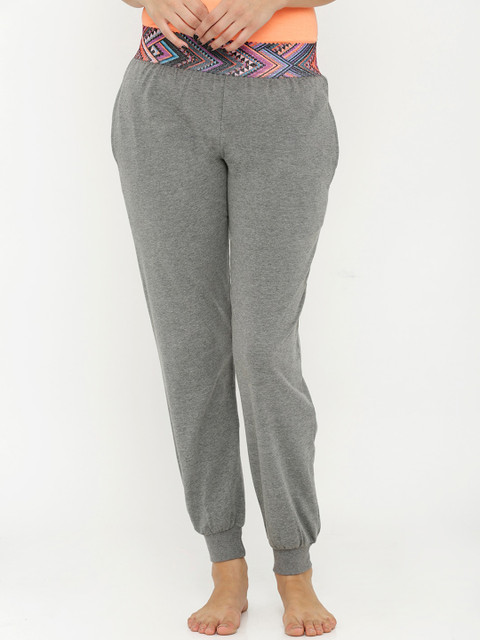 

Heart 2 Heart Women Grey Melange Solid Joggers