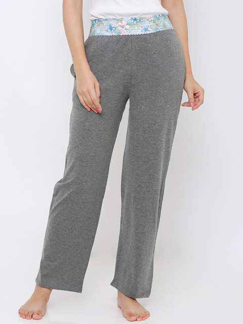 

Heart 2 Heart Women Grey Solid Lounge Pants