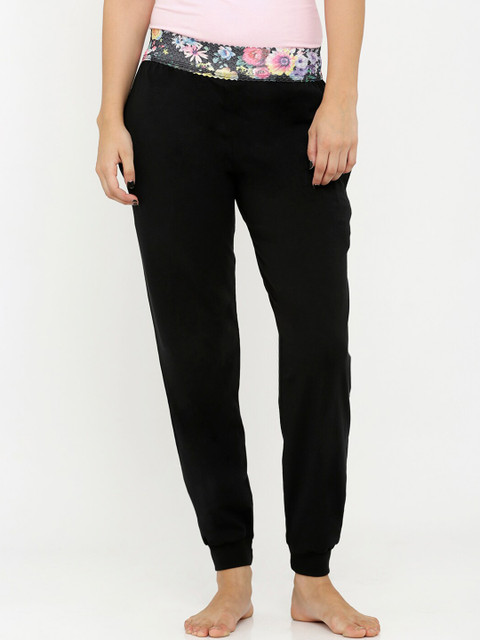 

Heart 2 Heart Women Black Solid Joggers