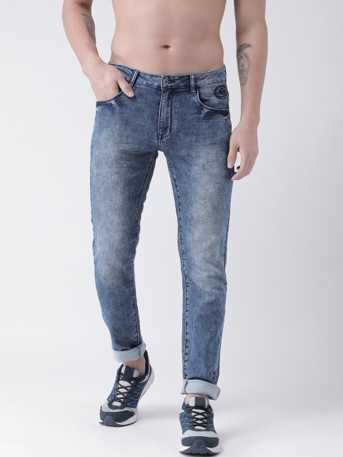 

Rex Straut Jeans Men Blue Tapered Fit Mid-Rise Clean Look Stretchable Jeans