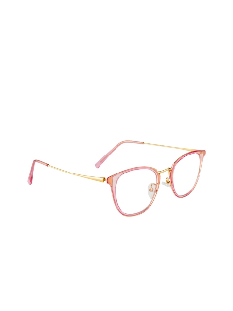 

Ted Smith Unisex Pink & Gold-Toned Colourblocked Full Rim Wayfarer Frames TS-NC-9341_C22