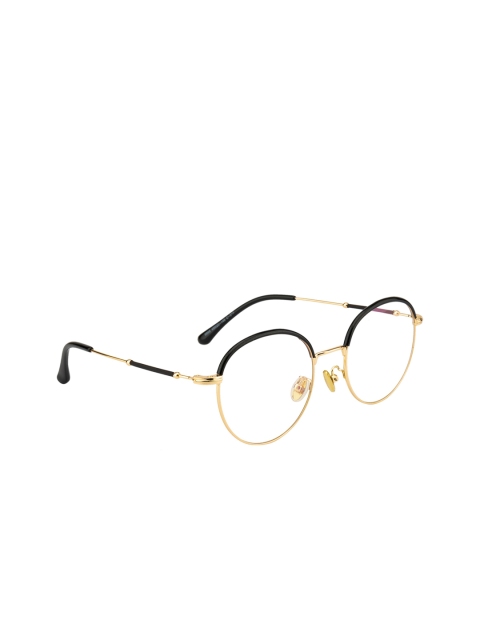 

Ted Smith Unisex Black & Gold-Toned Colourblocked Full Rim Round Frames TS-NC-5868_C10