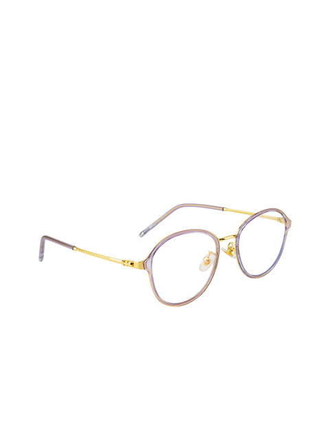 

Ted Smith Unisex Lavender & Gold-Toned Colourblocked Full Rim Round Frames TS-NC-9299_C6