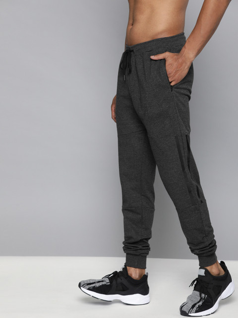 

Harvard Men Charcoal Grey Straight Fit Solid Joggers with Striped Detail
