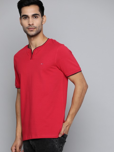 

Harvard Men Pink Solid Round Neck Antimicrobial Pure Cotton T-shirt