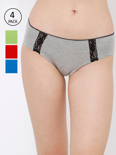 

Heart 2 Heart Women Pack of 4 Assorted Hipster Briefs UW102AISH, Multi