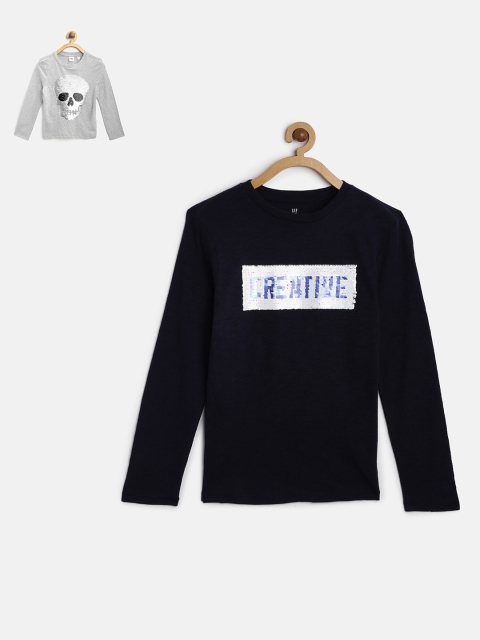 

GAP Boys Set Of 2 T-Shirts, Navy blue