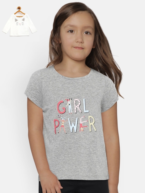 

GAP Girls Set of 2 Graphic Printed T-Shirts, Cream