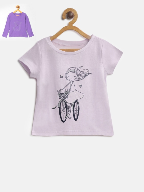 

GAP Girls Set of 2 Graphic Printed T-Shirts, Lavender