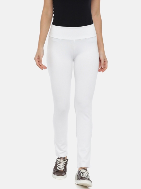 

GOLDSTROMS Women White Slim Fit Solid Treggings