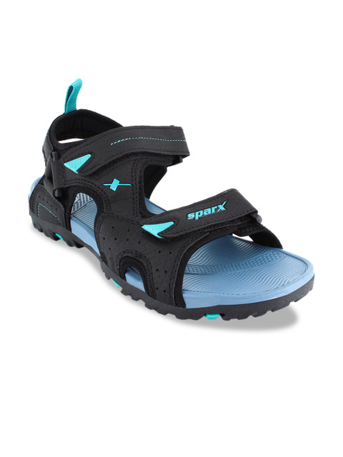 

Sparx Men Black & Sea Green Sports Sandals