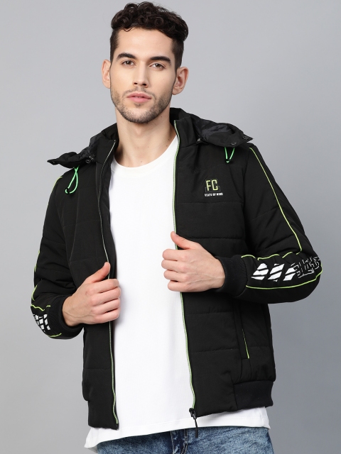 

Fort Collins Men Black Solid Lightweight Hooded Padded Jacket