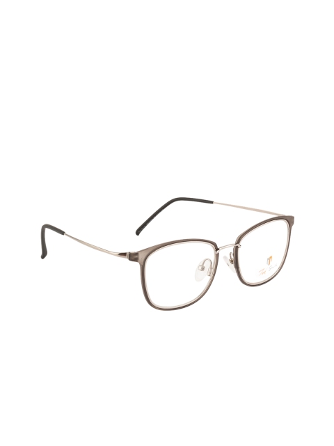 

Ted Smith Unisex Grey & Silver-Toned Colourblocked Full Rim Rectangle Frames TS-NC-9292_C7