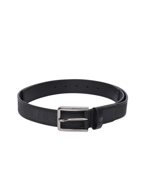 

Van Heusen Men Black Solid Leather Belt