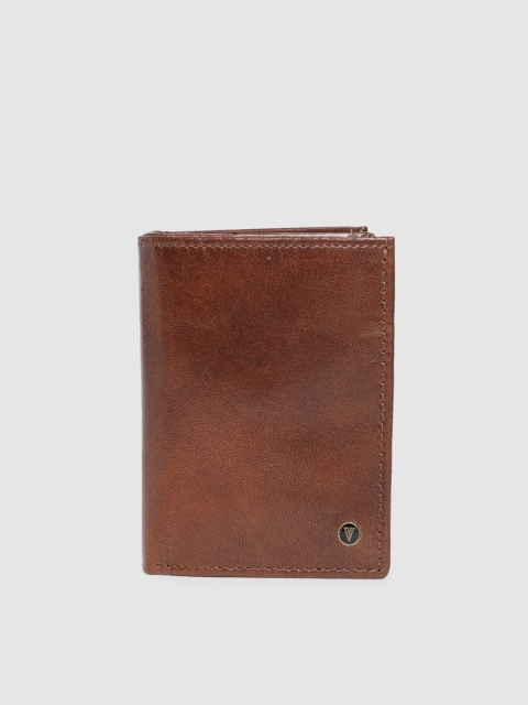 

Van Heusen Men Tan Solid Leather Three Fold Wallet