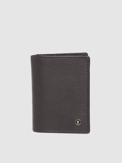 

Van Heusen Men Brown Solid Leather Two Fold Wallet