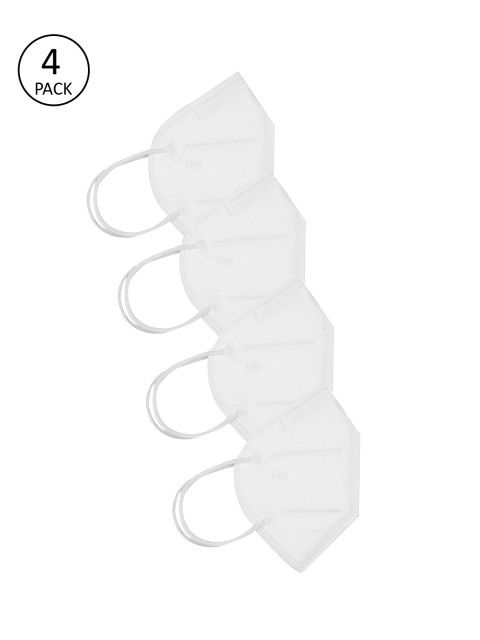 

Bene Kleed Unisex Pack of 4 Pcs White Reusable 5-Ply Protective N95 Masks