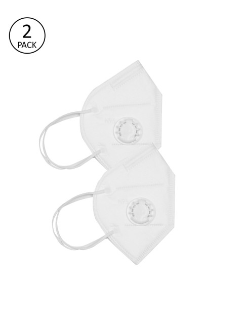 

Bene Kleed Unisex 2 Pcs 5-Ply N95 Outdoor Protective Mask With Valve, White