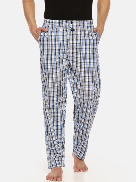 

Macroman M-Series Men Blue & Black Checked Lounge Pants