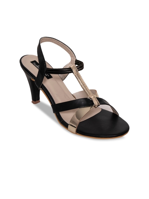 

Funku Fashion Women Black & Beige Colourblocked Heels
