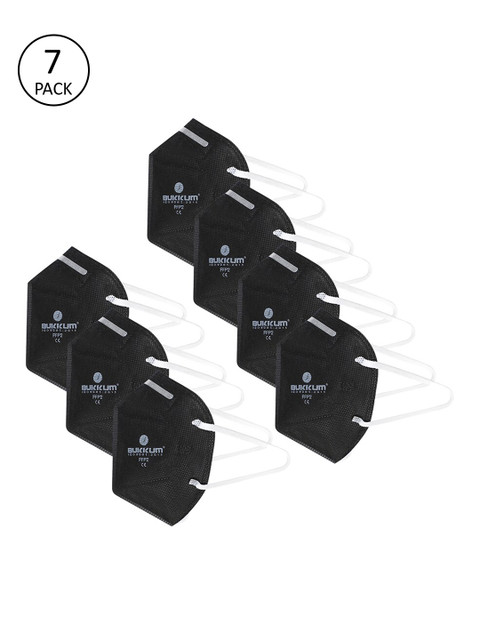 

BUKKUM Unisex 7 Pcs 5-Ply N95 Protective Masks, Black
