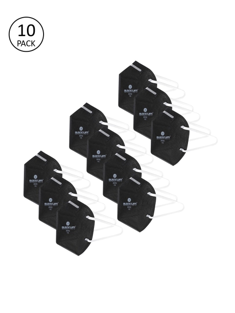 

BUKKUM Unisex 10 Pcs 5-Ply N95 Protective Masks, Black