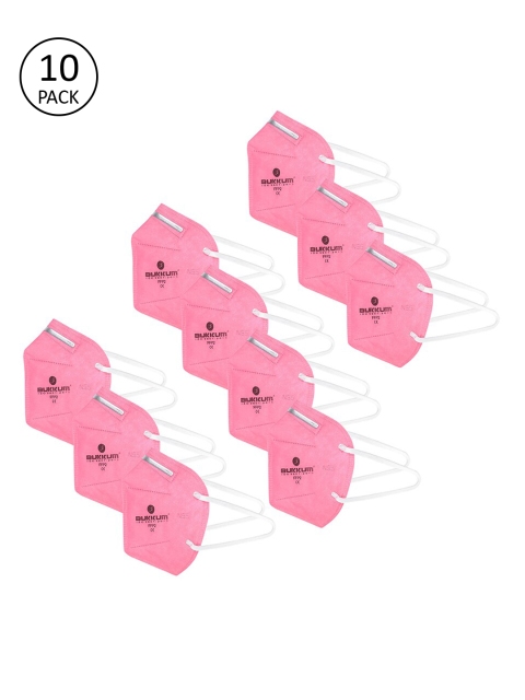 

BUKKUM Unisex Pack Of 10 Reusable 5-Ply N95 Mask with Valve, Pink
