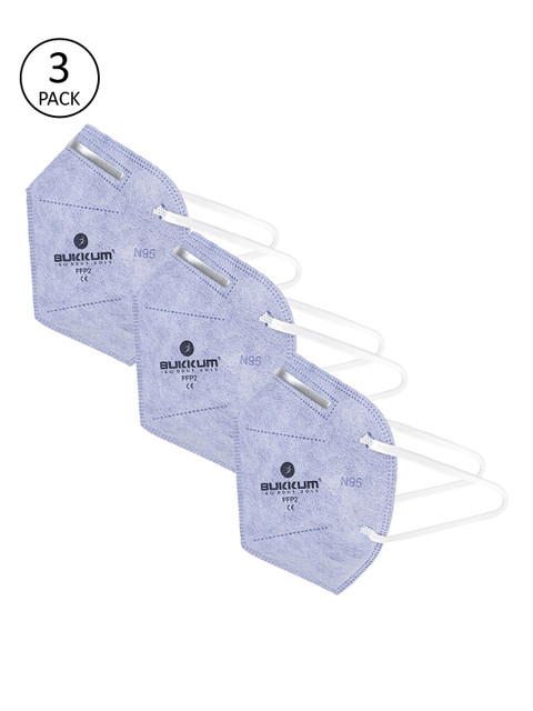 

BUKKUM Unisex 3Pcs 5Ply Protective Outdoor N95 Mask, Lavender