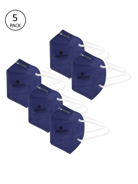 

BUKKUM Unisex Blue 5-Pcs 5-Ply N95 Masks