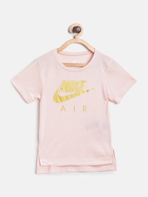 

Nike Girls Light Pink Brand Logo Print Air Boxy T-shirt