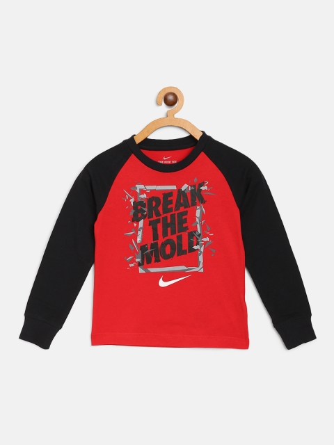 

Nike Boys Red Typography Print Break The Mold Round Neck T-shirt