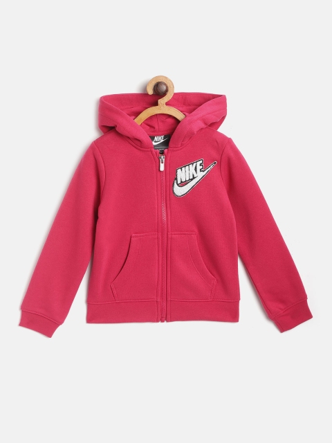 

Nike Girls Pink Fleece Lurex Hooded Sweatshirt