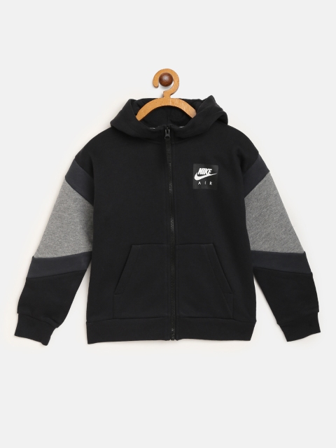 

Nike Boys Black Printed Back Hooded Sports Sweatshirt