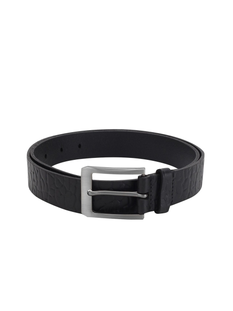 

Aditi Wasan Men Black Textured Genuine Leather Belt