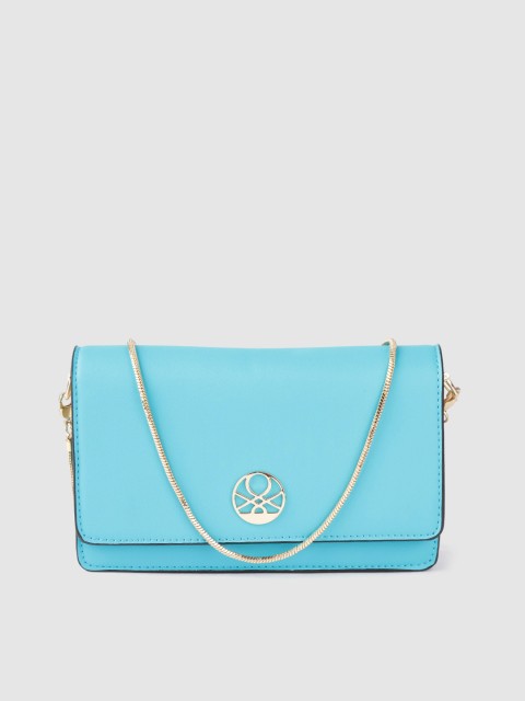 

United Colors of Benetton Blue Solid Sling Bag