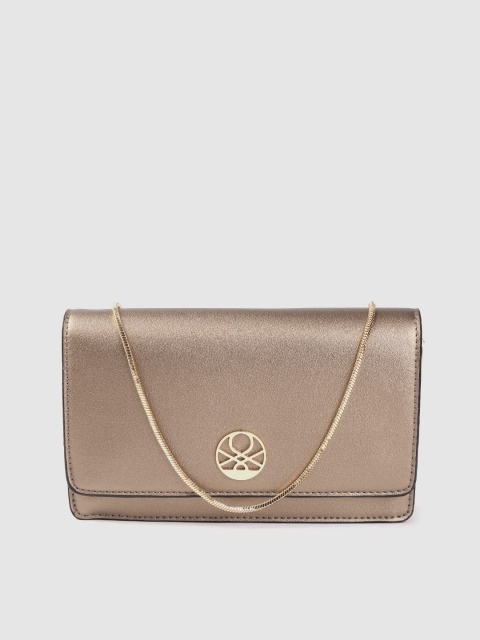 

United Colors of Benetton Bronze-Toned Solid Sling Bag
