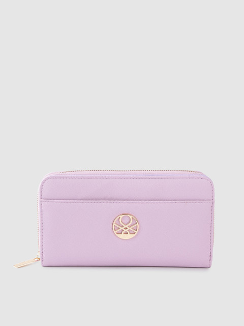 

United Colors of Benetton Women Lavender Solid Two Fold Wallet