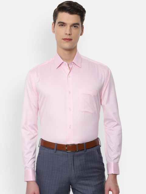

Luxure by Louis Philippe Men Pink Slim Fit Self Design Formal Shirt