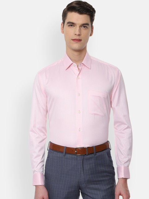 

Luxure by Louis Philippe Men Pink Slim Fit Self Design Formal Shirt