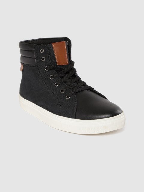 

Roadster Women Black Solid Mid-Top Sneakers