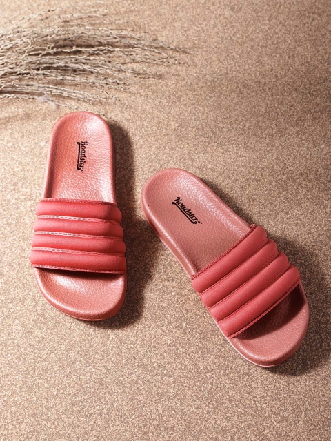 

Roadster Women Pink Quilted Detail Sliders