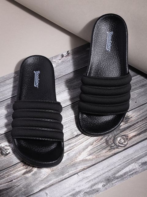 

Roadster Women Black Embossed Sliders
