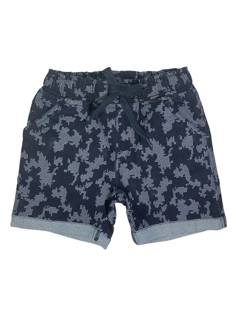 

KiddoPanti Boys Blue Printed Regular Fit Regular Shorts