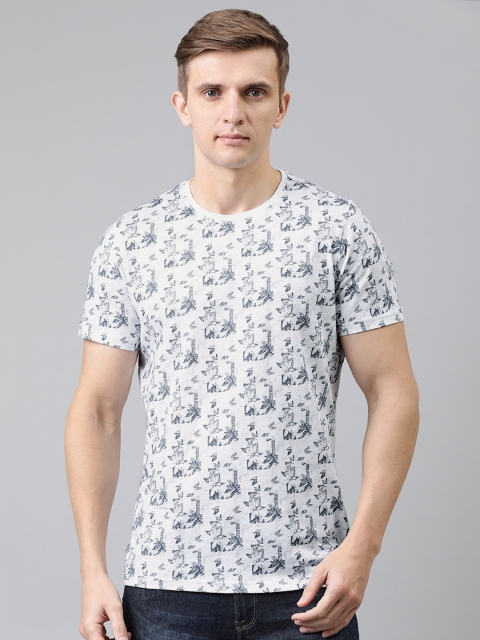

Turtle Men White Printed Round Neck T-shirt