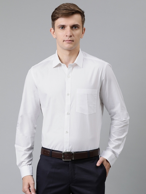 

Turtle Men White Slim Fit Solid Formal Shirt