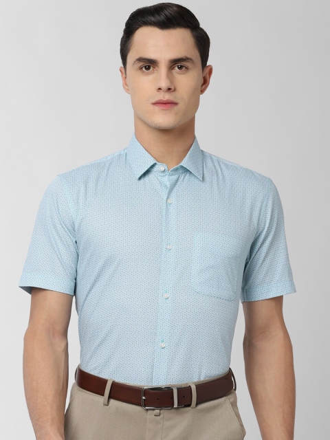 

Peter England Men Blue Slim Fit Printed Formal Shirt