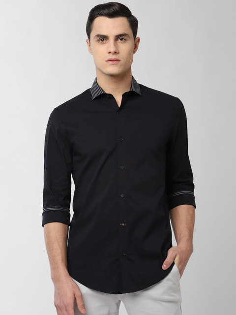 

Peter England Men Black Slim Fit Solid Casual Shirt