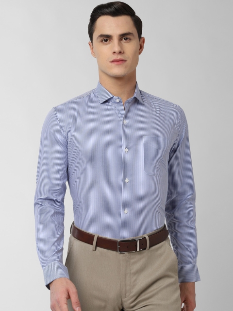 

Peter England Men Blue Slim Fit Striped Formal Shirt