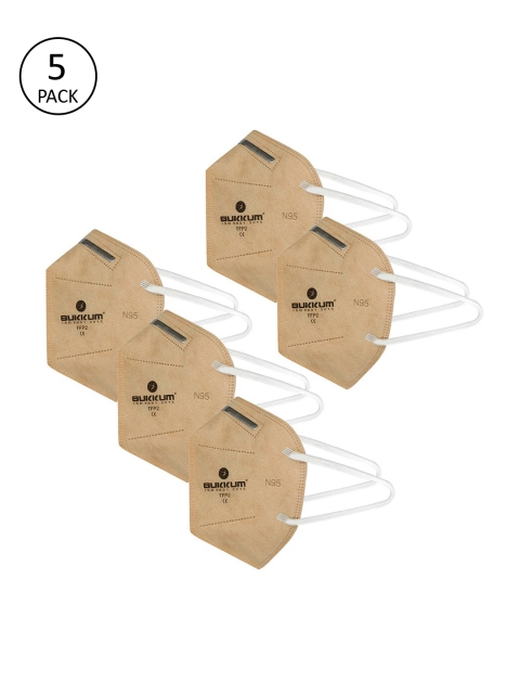 

BUKKUM Unisex Brown 5Pcs 5Ply Protective Outdoor N95 Mask